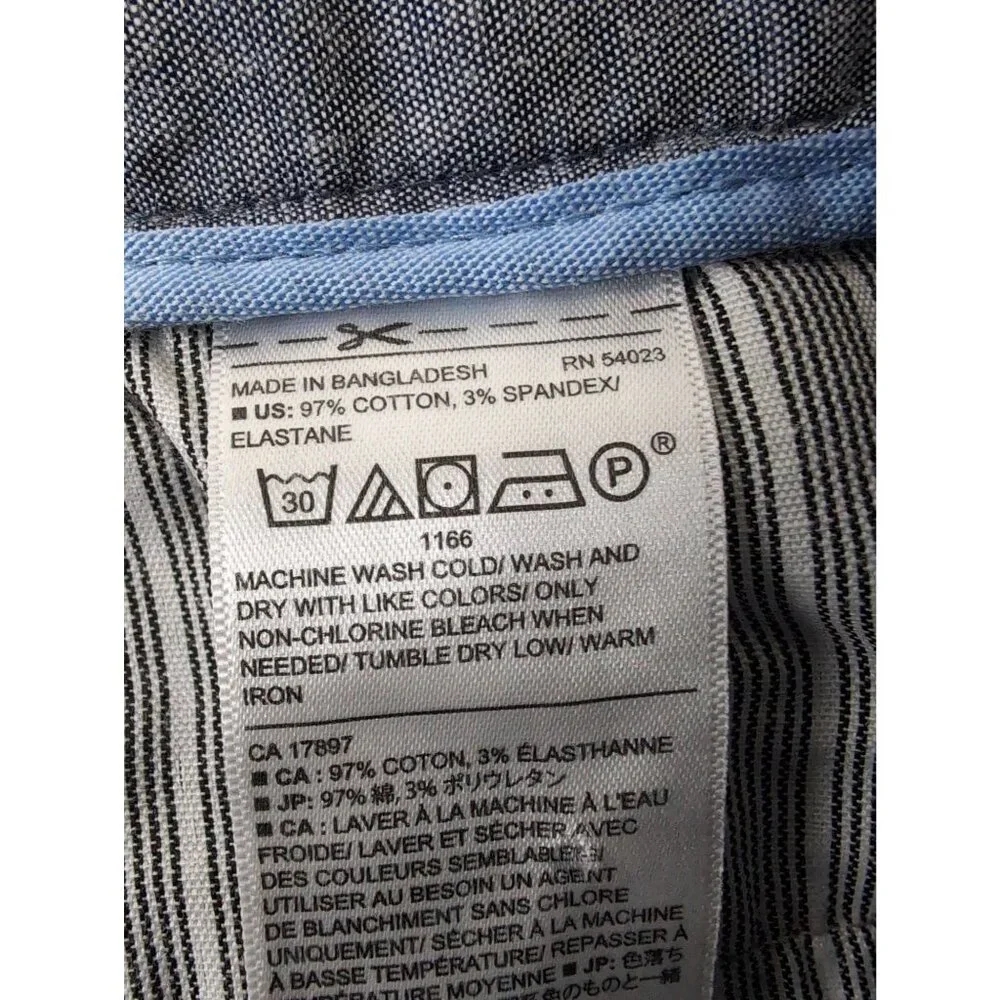 Banana Republic Aiden Chino‎ Pants Mens 31x32 Khaki Slim Fit Flat Front Preppy